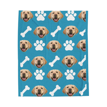 Custom Dog Portrait Blanket - Gift for Dog Parents