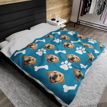 Custom Dog Portrait Blanket - Gift for Dog Parents