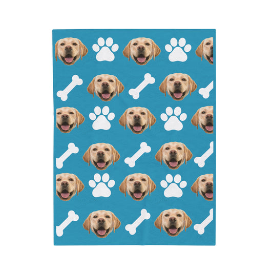 Custom Dog Portrait Blanket - Gift for Dog Parents