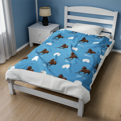 Custom Blanket for Horse Lovers