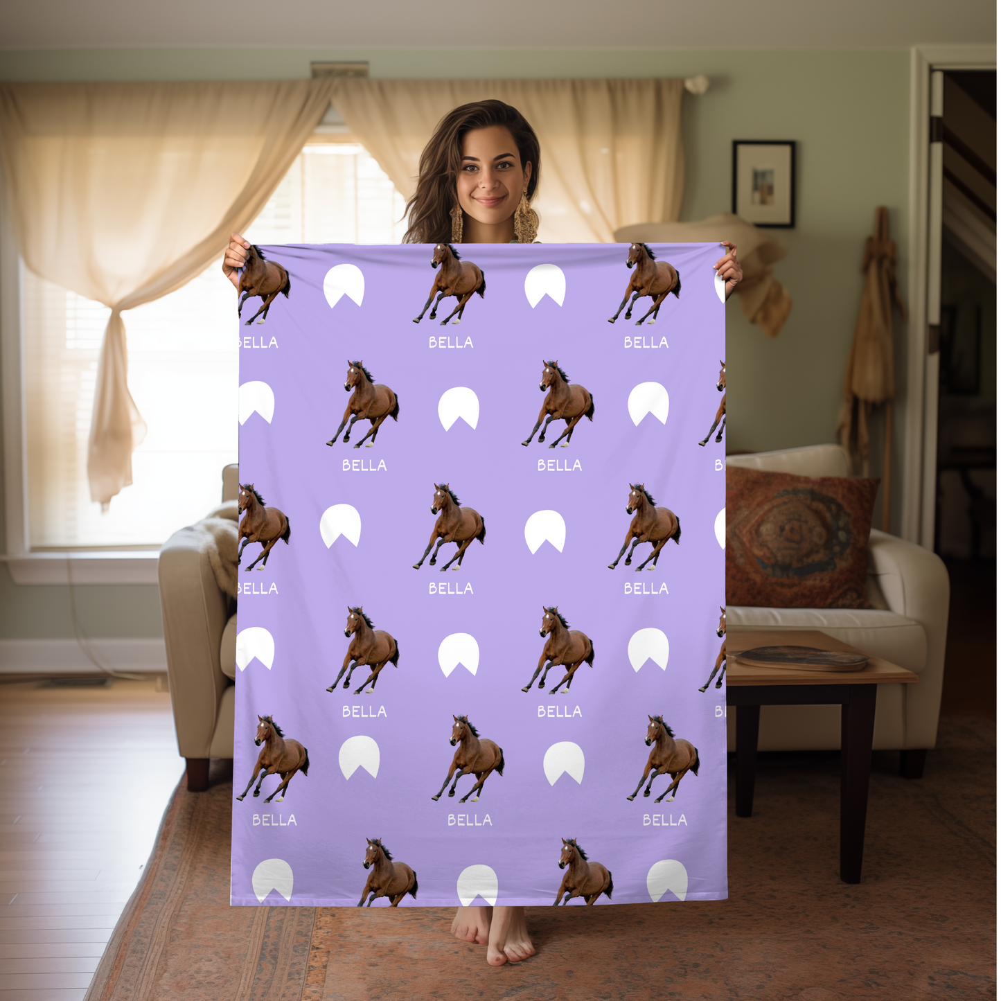 Custom Blanket for Horse Lovers