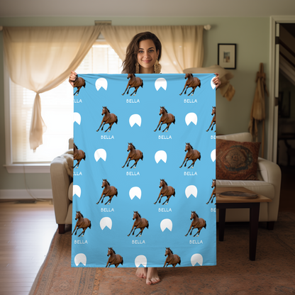 Custom Blanket for Horse Lovers