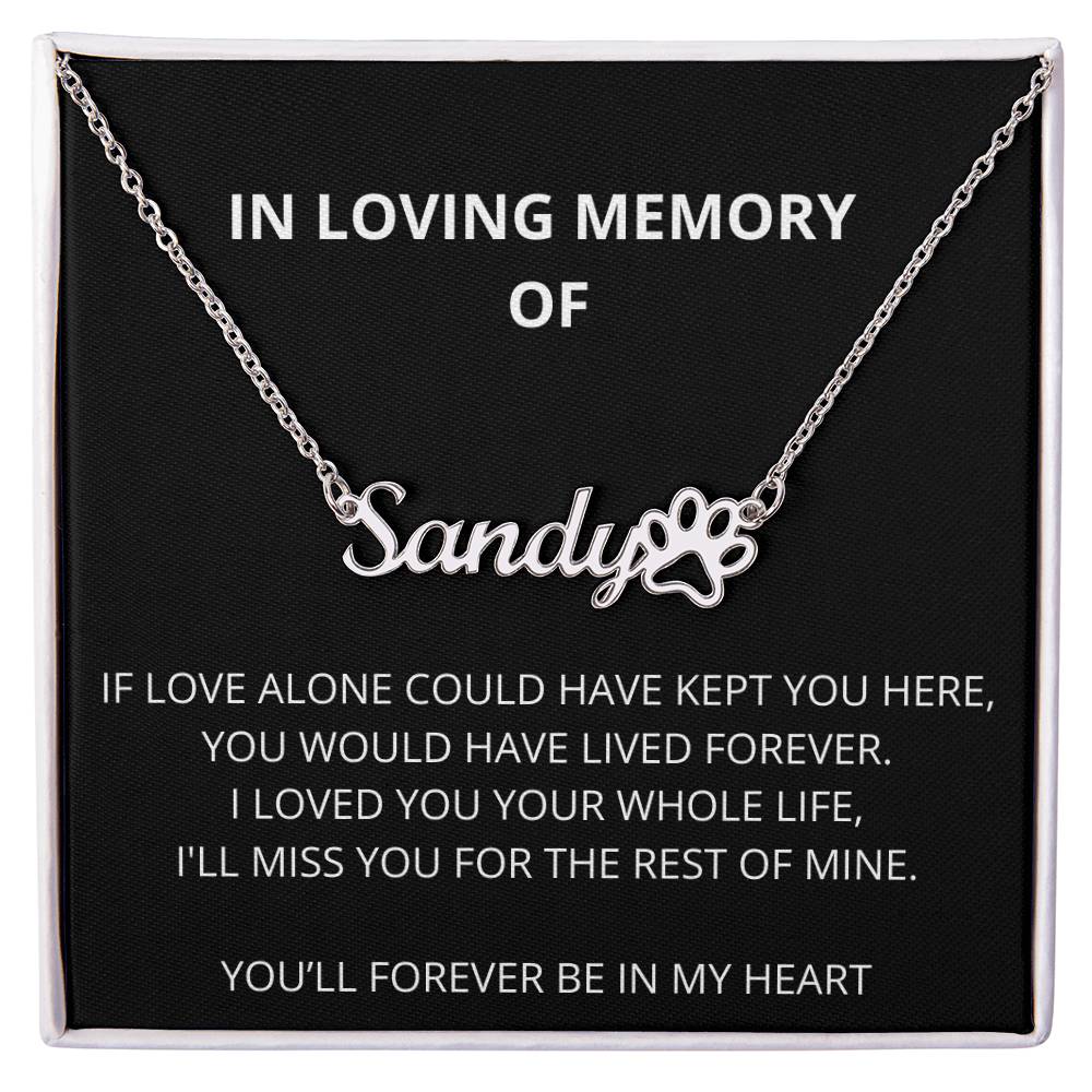 Personalized Pet Memorial Necklace