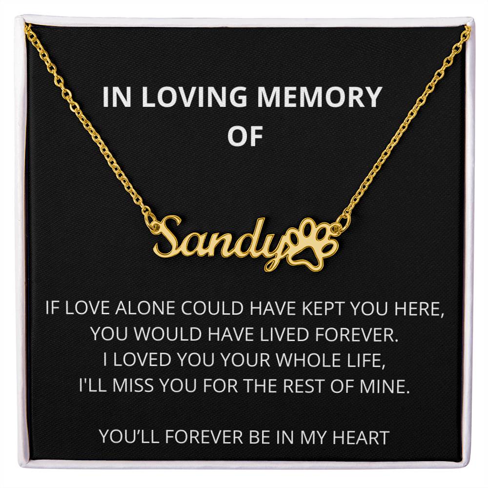 Personalized Pet Memorial Necklace